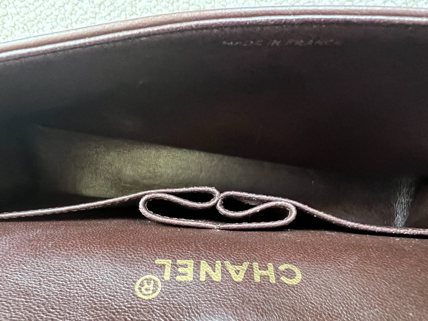 Vintage Brown Lambskin Quilted Classic Flap Small GHW