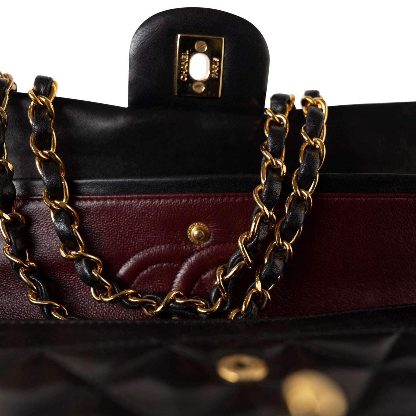 Vintage Small Black Lambskin Quilted Classic Flap Small GHW