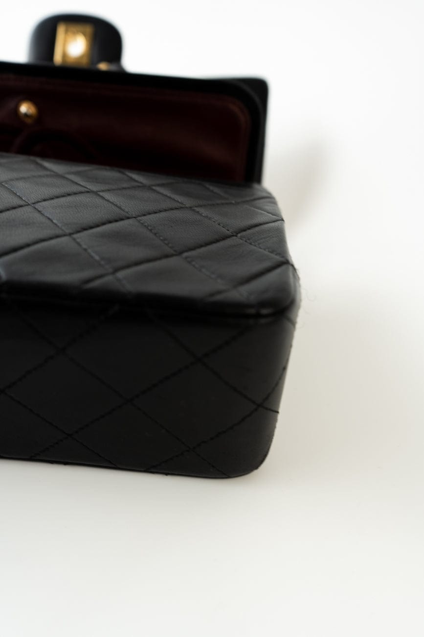 Vintage Small Classic Flap Black Lambskin Quilted GHW