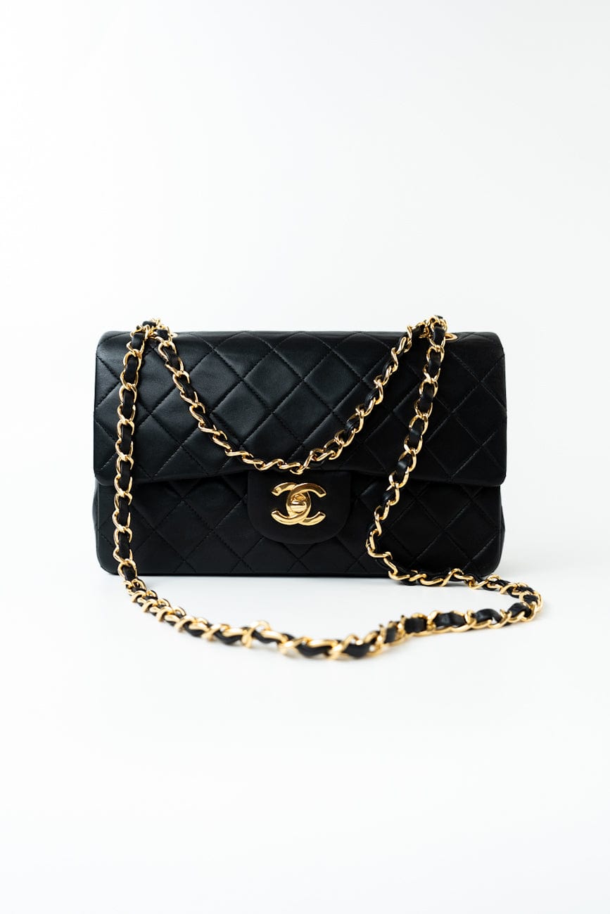 Vintage Small Classic Flap Black Lambskin Quilted GHW