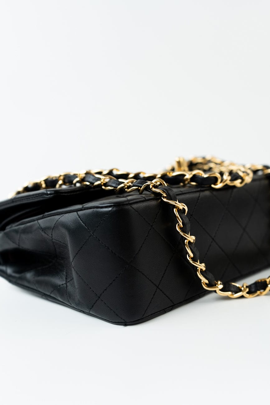 Vintage Small Classic Flap Black Lambskin Quilted GHW