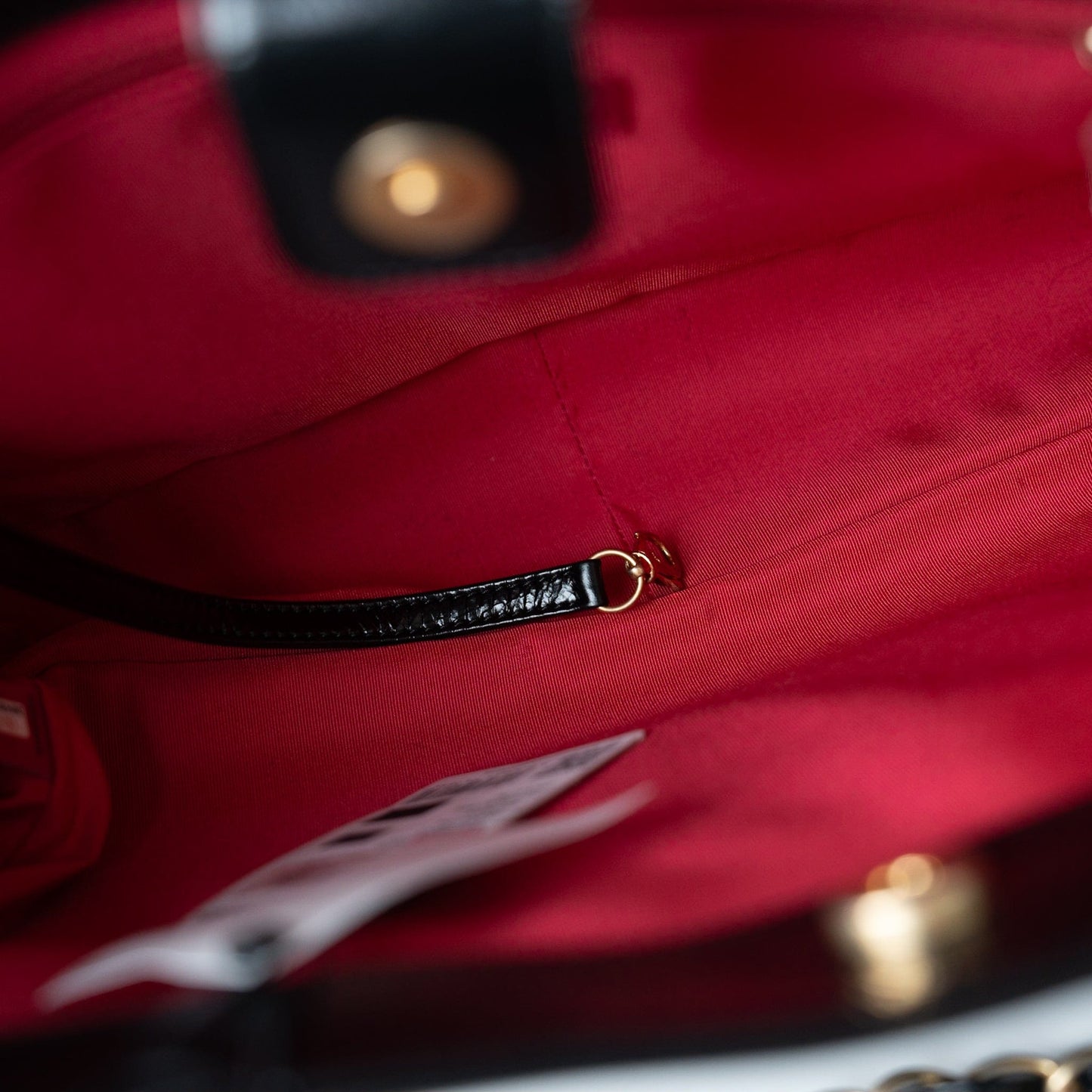 20A Large Black Leather Shopping Tote Antique Gold Hardware