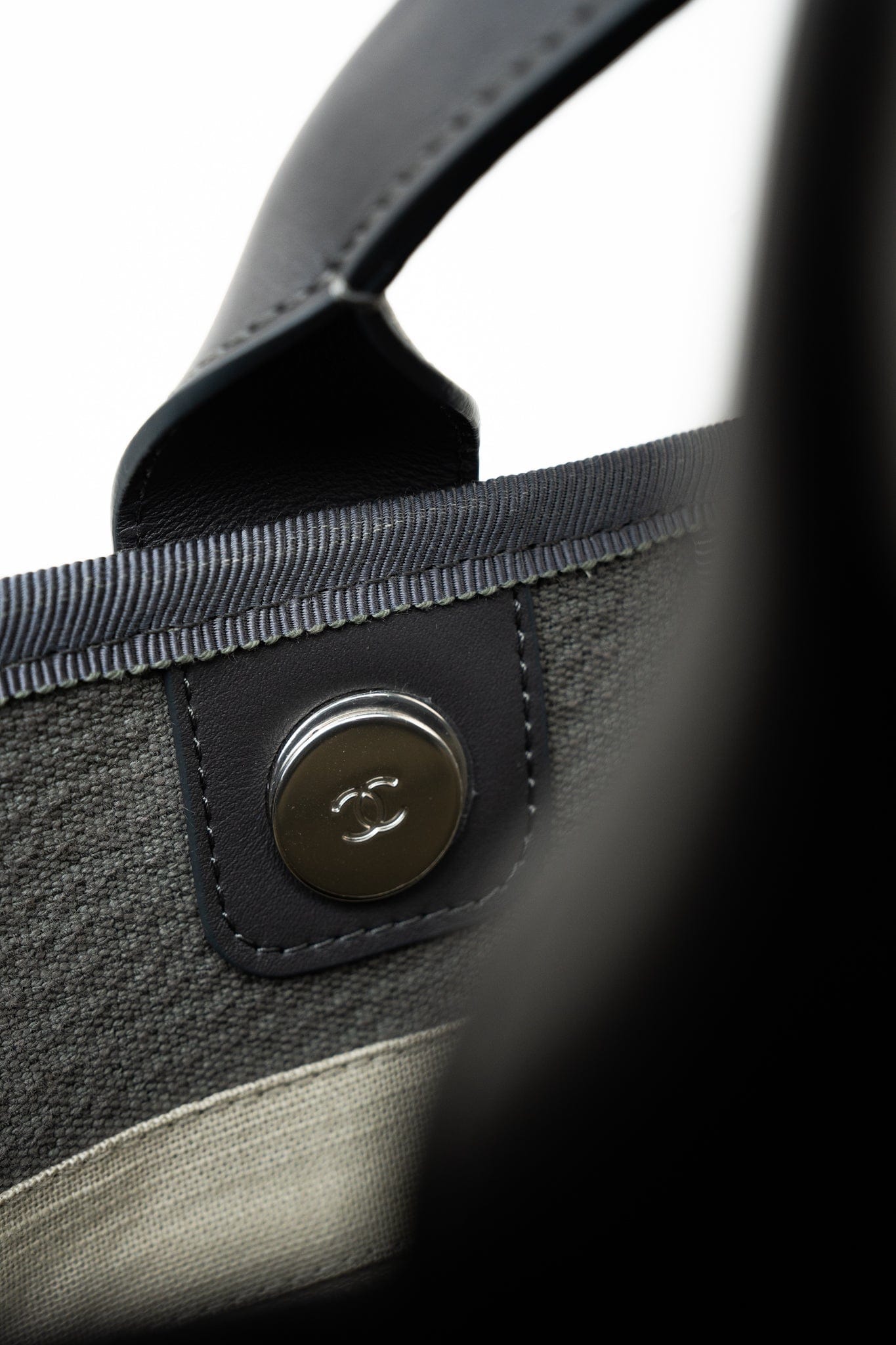 22A Grey Deauville Shopping Tote Small Silver Hardware