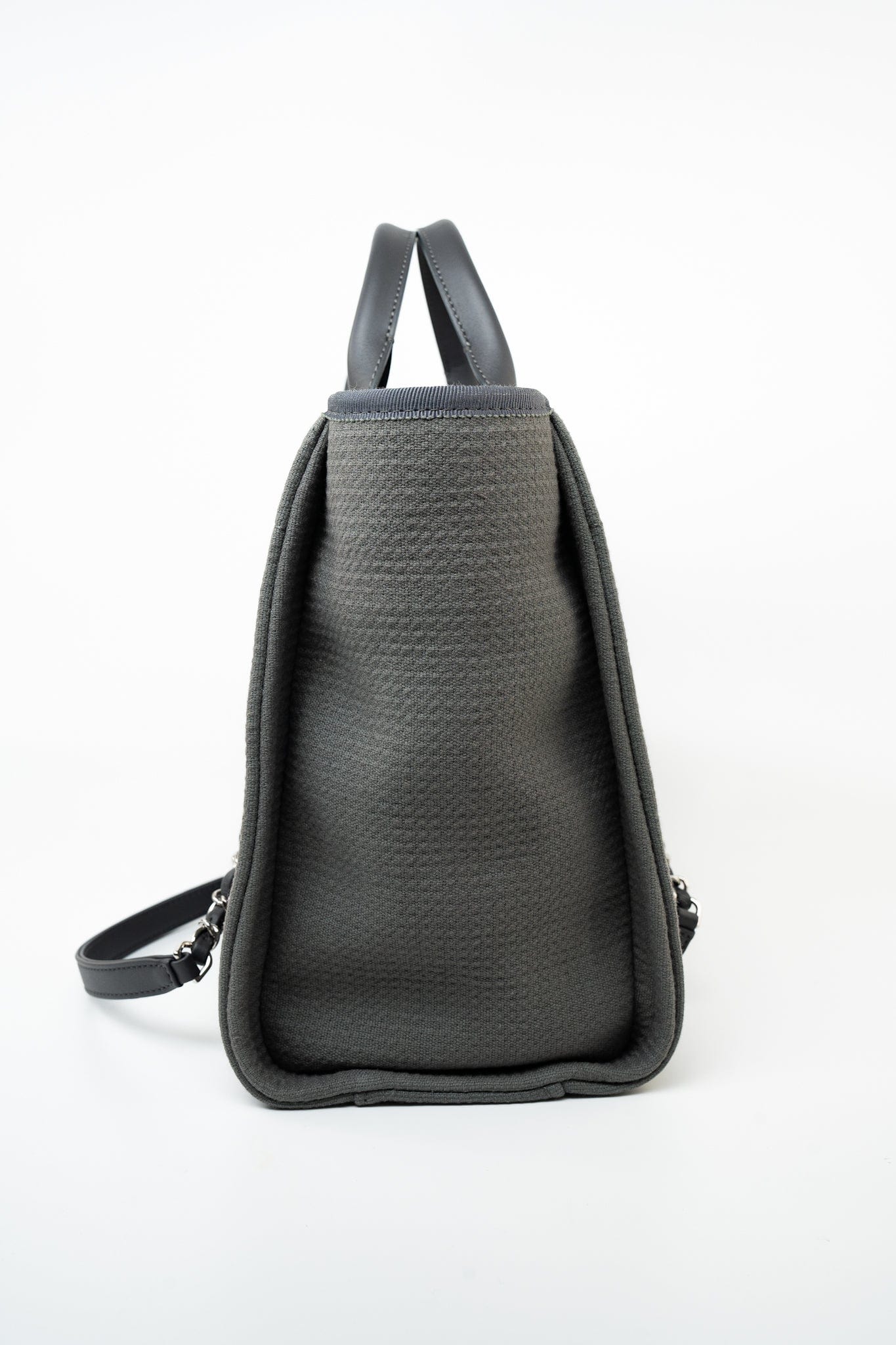 22A Grey Deauville Shopping Tote Small Silver Hardware