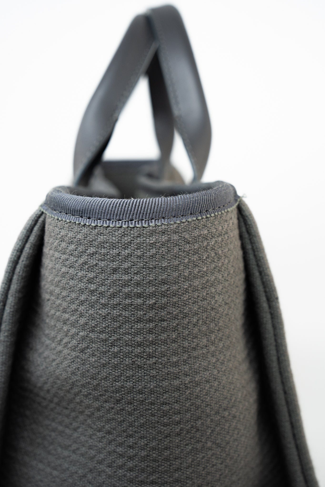 22A Grey Deauville Shopping Tote Small Silver Hardware