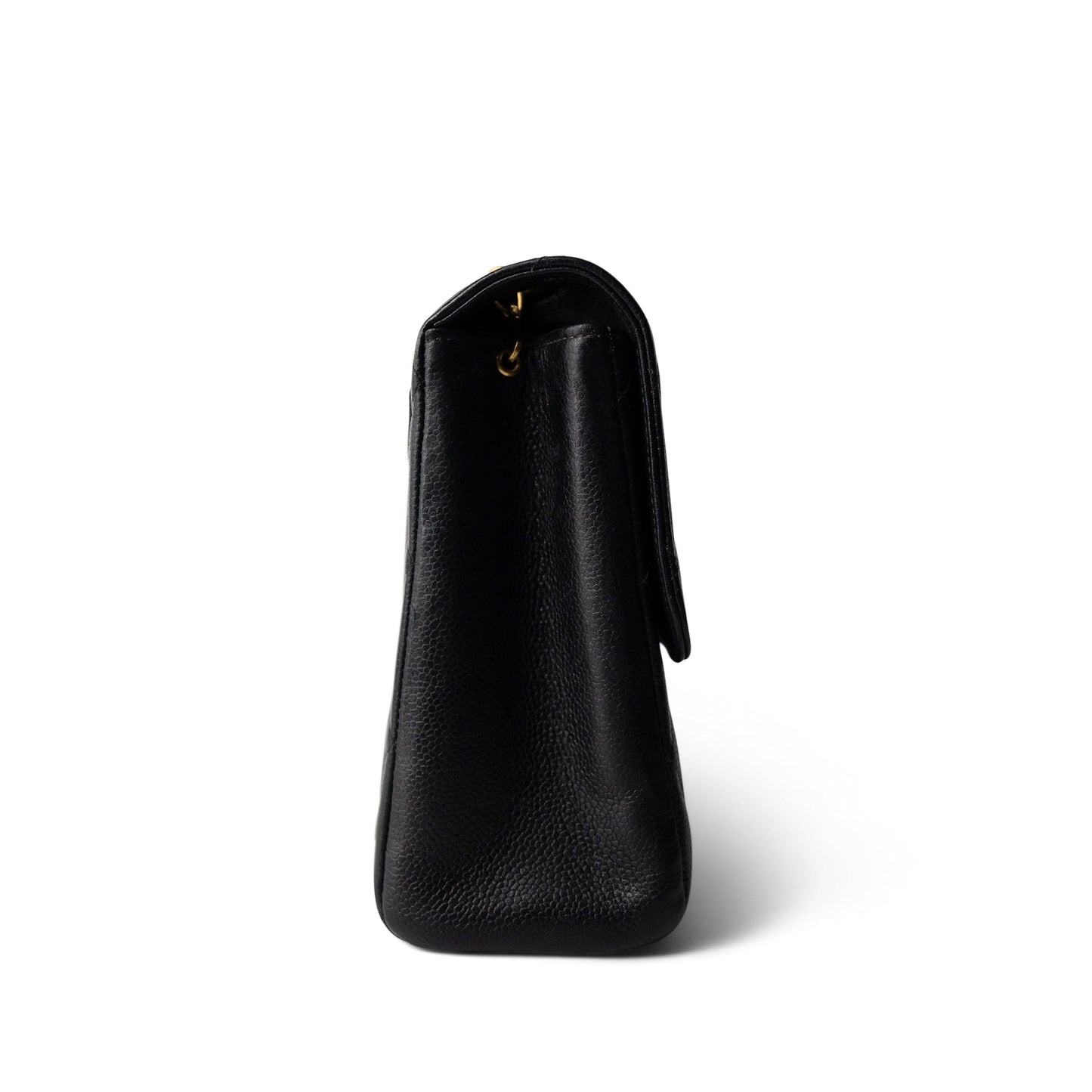 Vintage Black Caviar Quilted Square Flap Gold Hardware