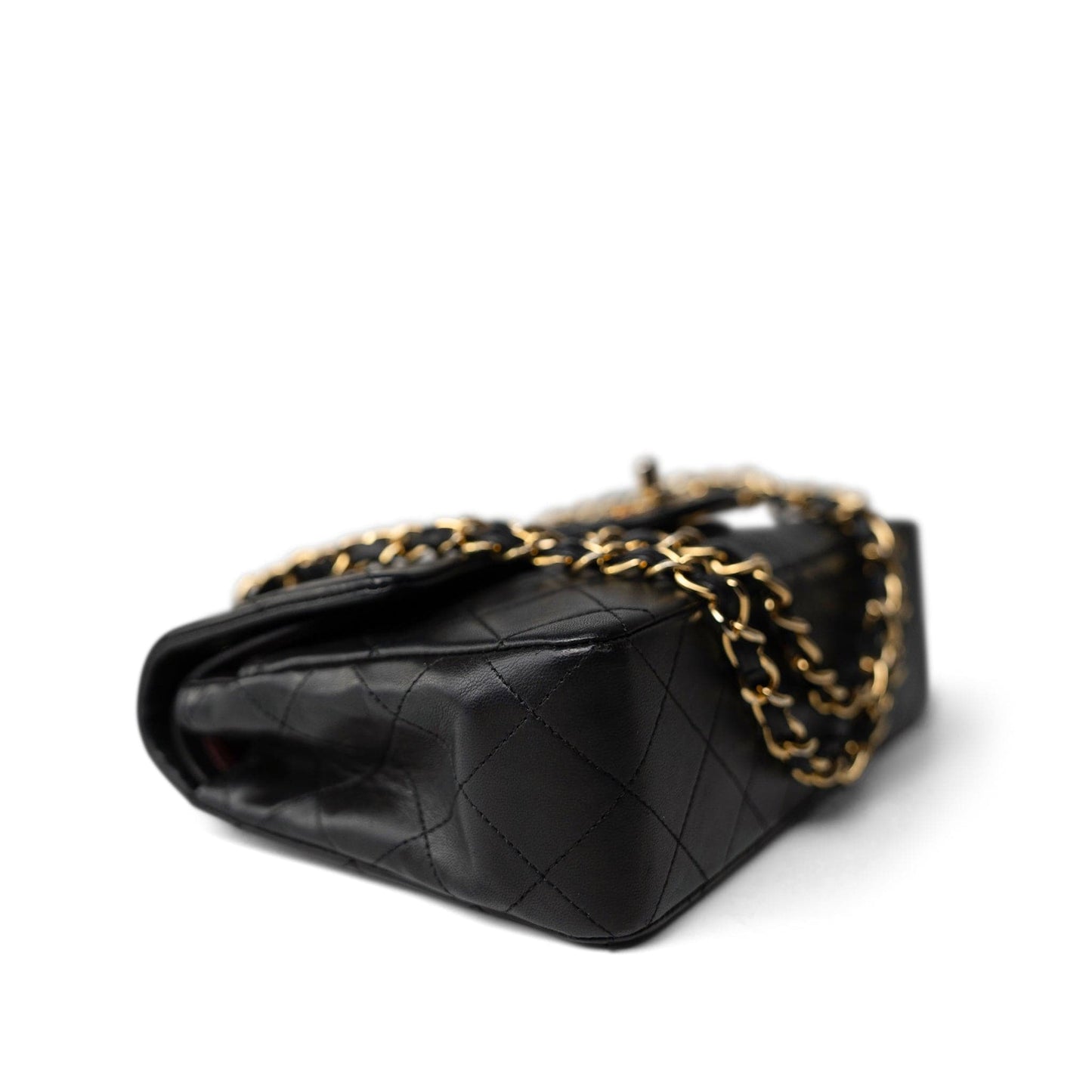 Vintage Small Classic Flap Black Lambskin Quilted GHW