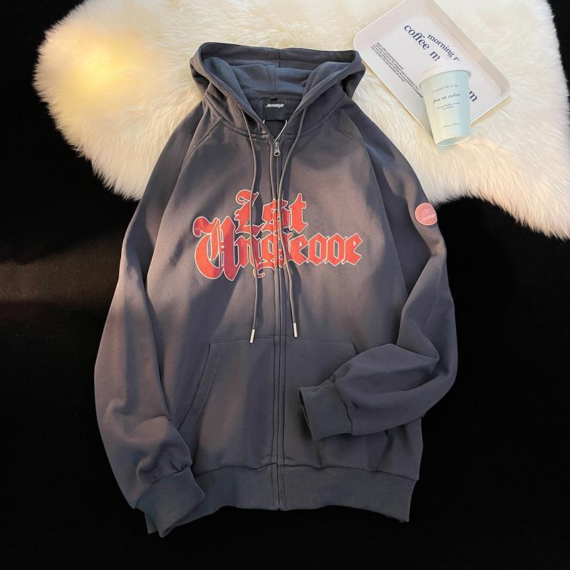 American Style Retro Cardigan Hoodie