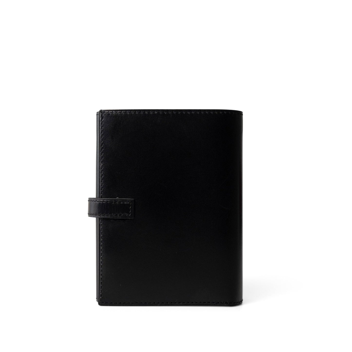 Vintage Kelly 28 Black Box Calfskin Gold Plated X Circle Stamp w/ Wallet