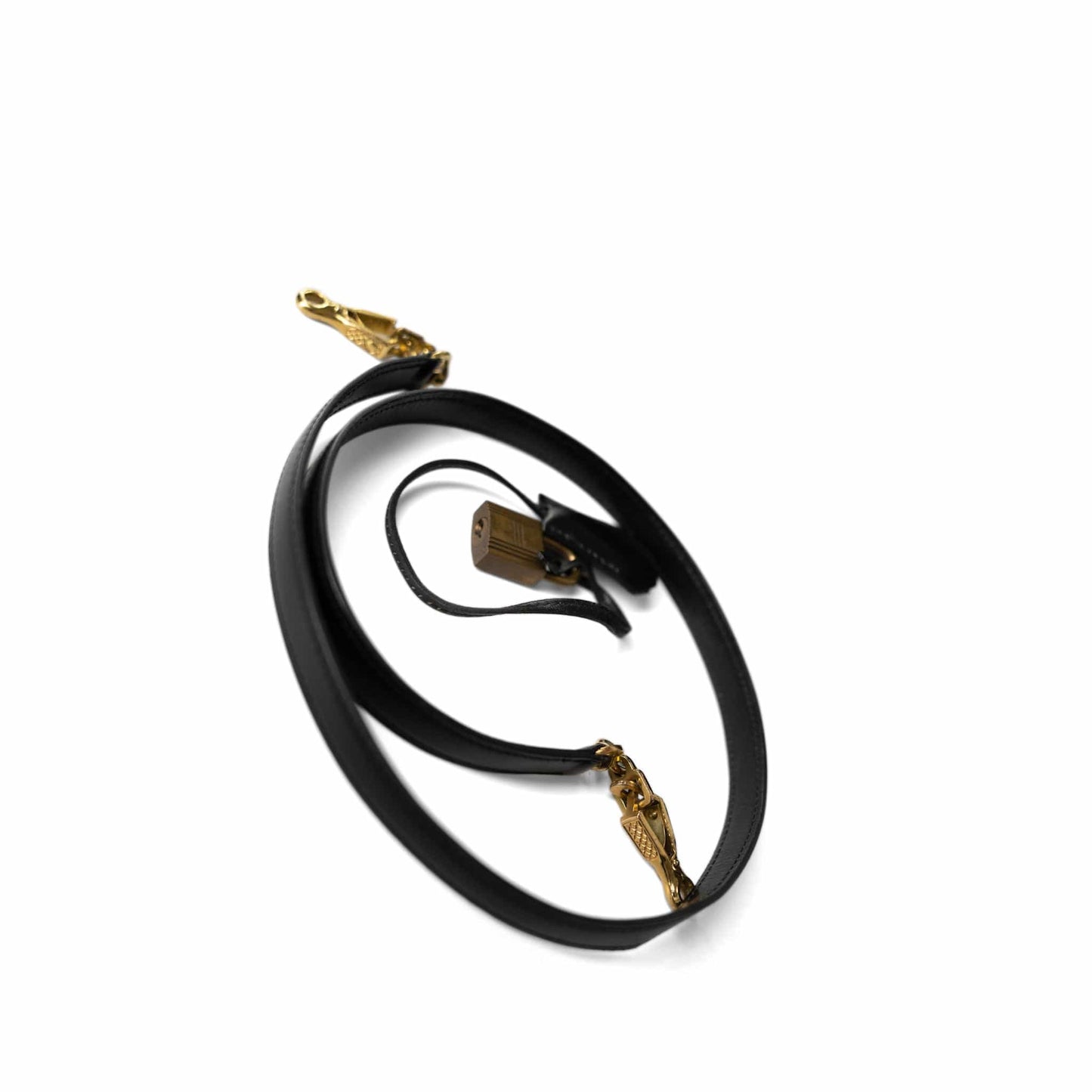 Vintage Kelly Sellier 28 Black Box Calfskin Gold Plated R Circle Stamp