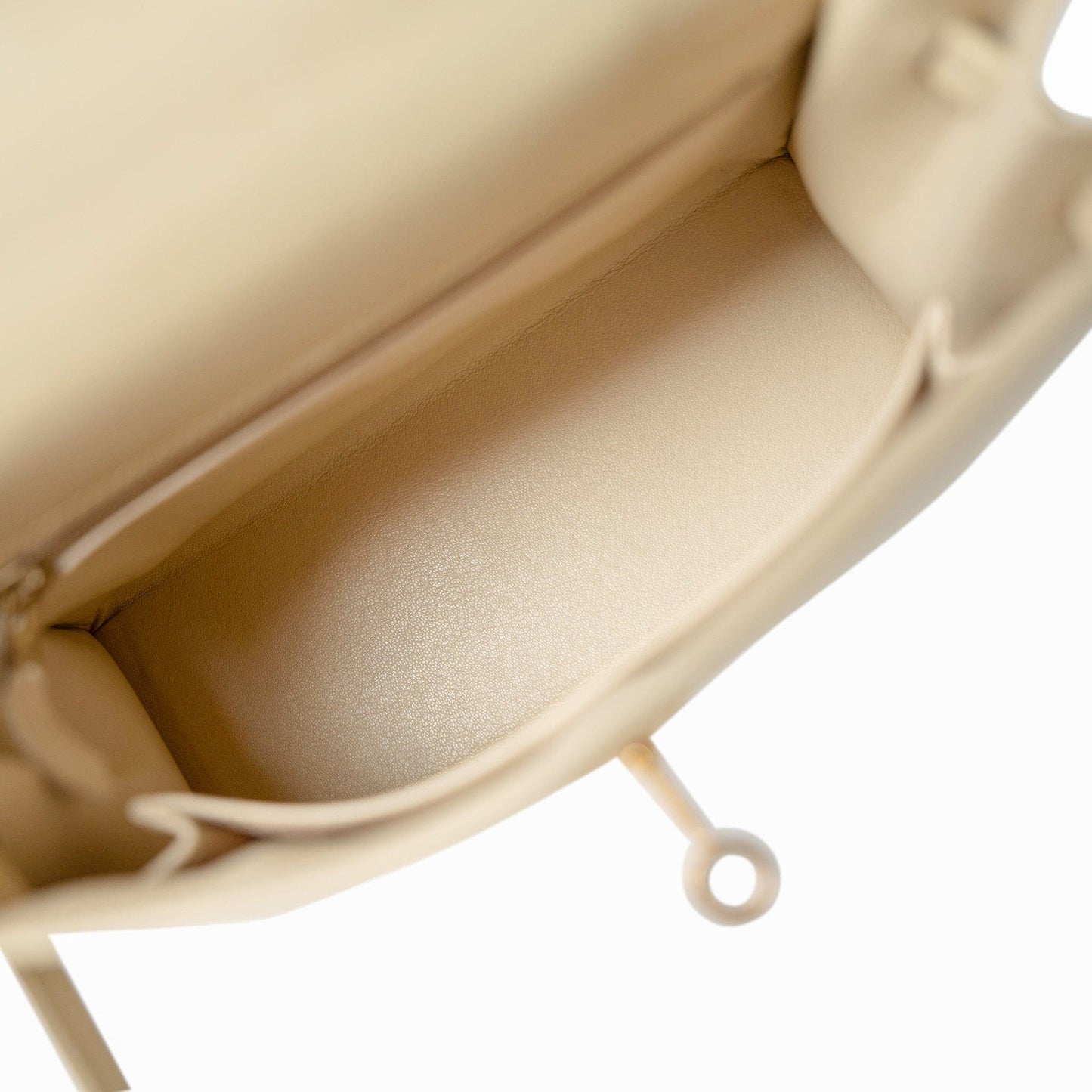 Vintage Kelly 25 Sellier Parchemin / Light Beige Box Calfksin E Square Stamp