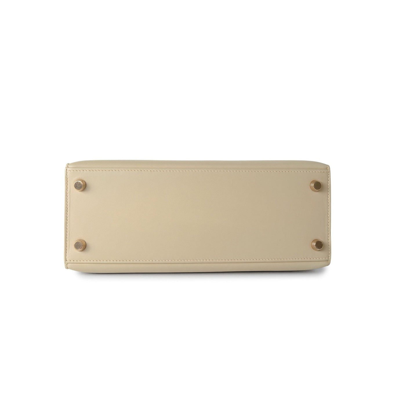 Vintage Kelly 25 Sellier Parchemin / Light Beige Box Calfksin E Square Stamp