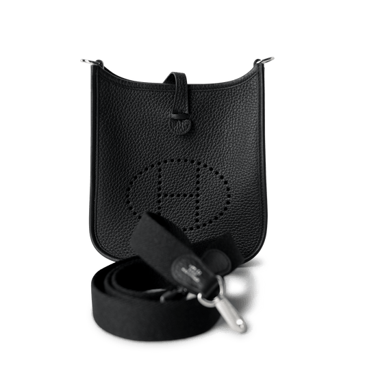 Taurillon Clemence Evelyne TPM Black w/ Palladium Hardware