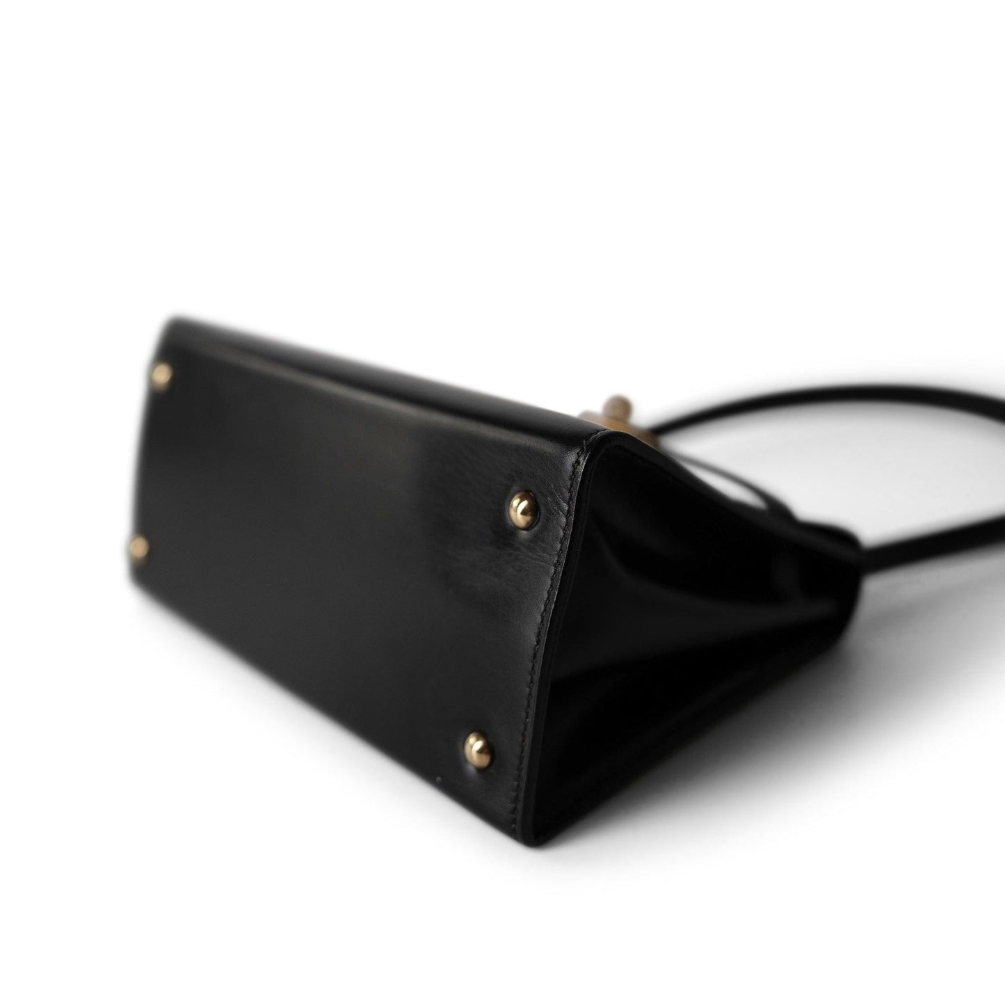 Vintage Mini Kelly 20 Black Box Calfskin Gold Plated