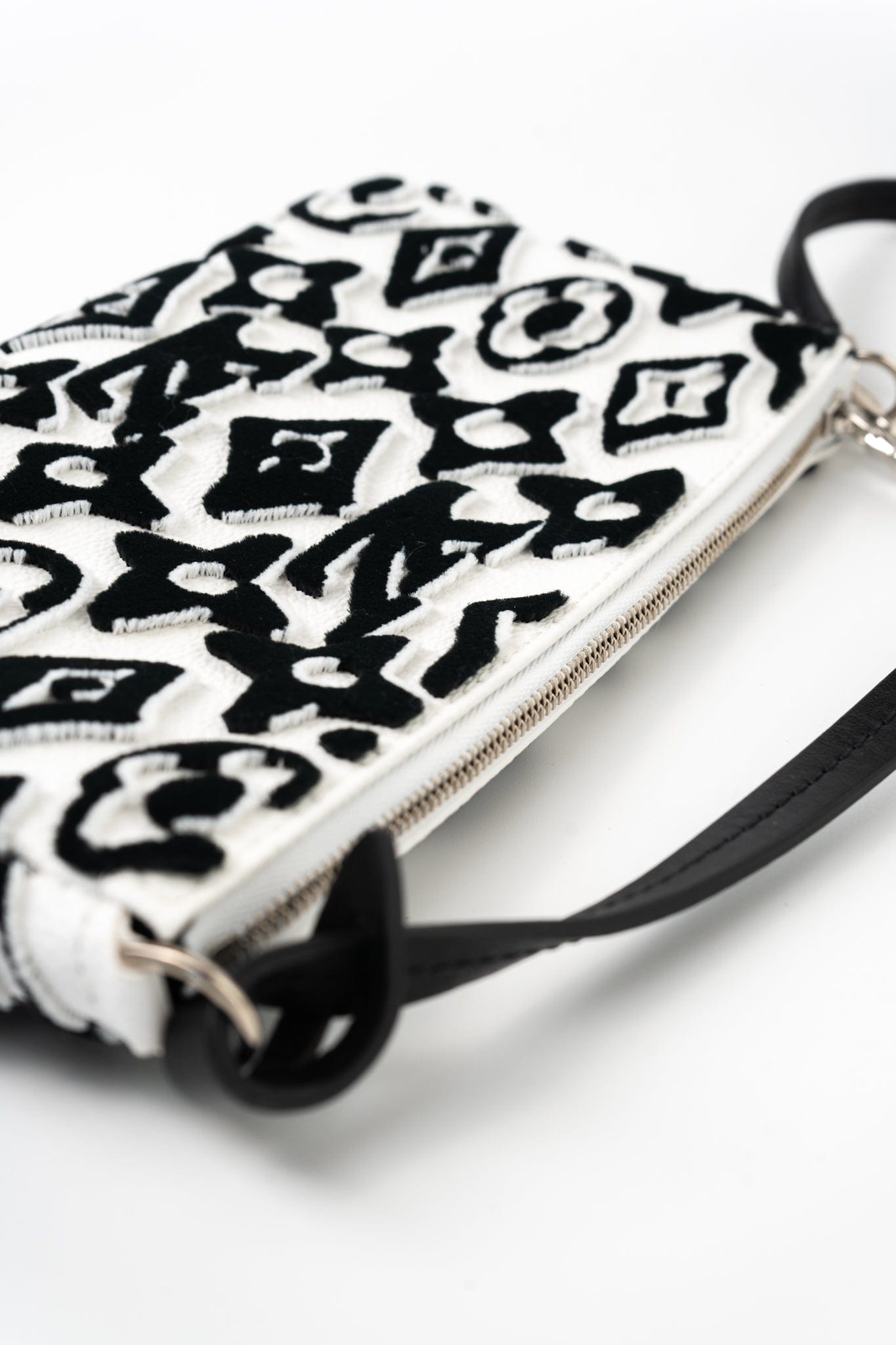 Tufted Monogram X UF Pochette Accessories Black White