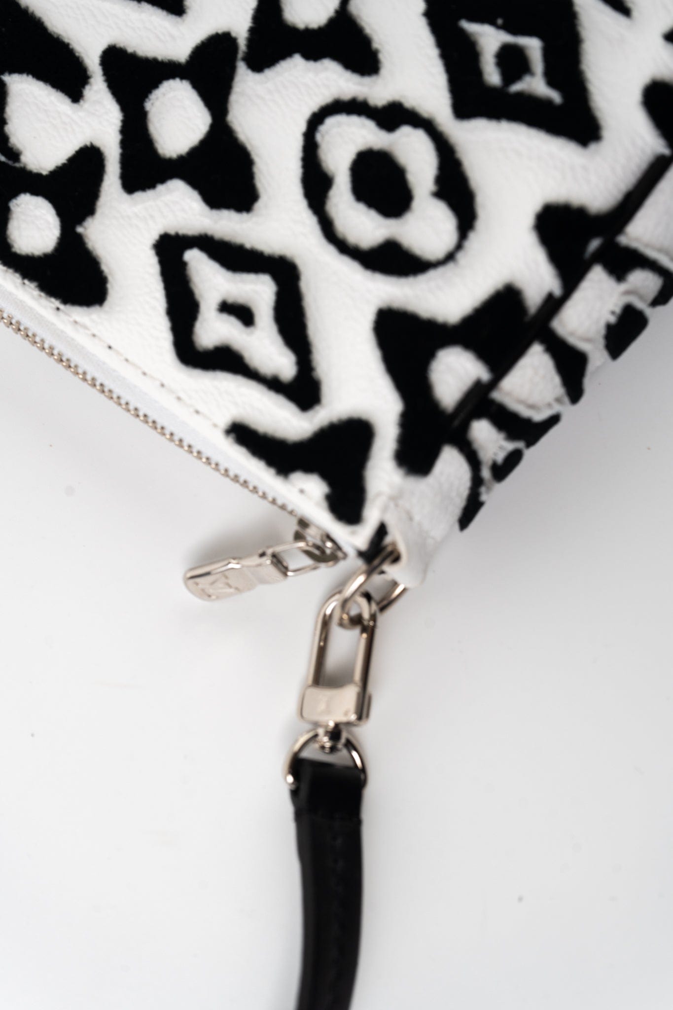 Tufted Monogram X UF Pochette Accessories Black White